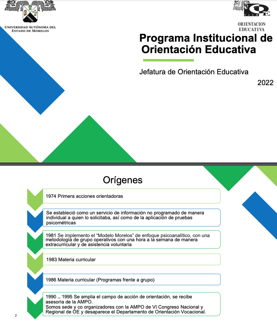 Programa institucional de orientación educativa - Orientación Educativa UAEM